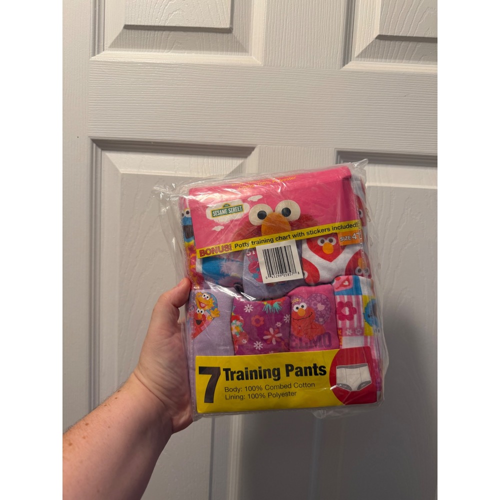 Sesame Street Elmo Girls Training Pants 7 Pack Potty Training Underwear Size 4T